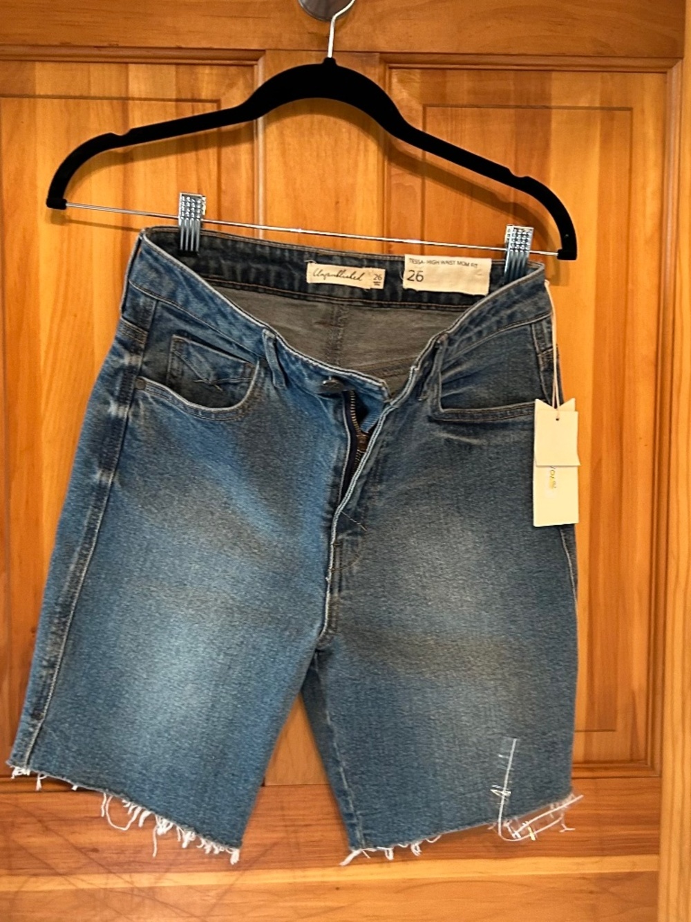 #106 Unpublished 26 Denim Jean Shorts Tessa High Waist Mom Fit